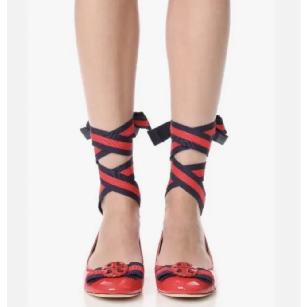 Tory Burch Maritime ballet all leather flats🥳🥳 - Picture 1 of 5